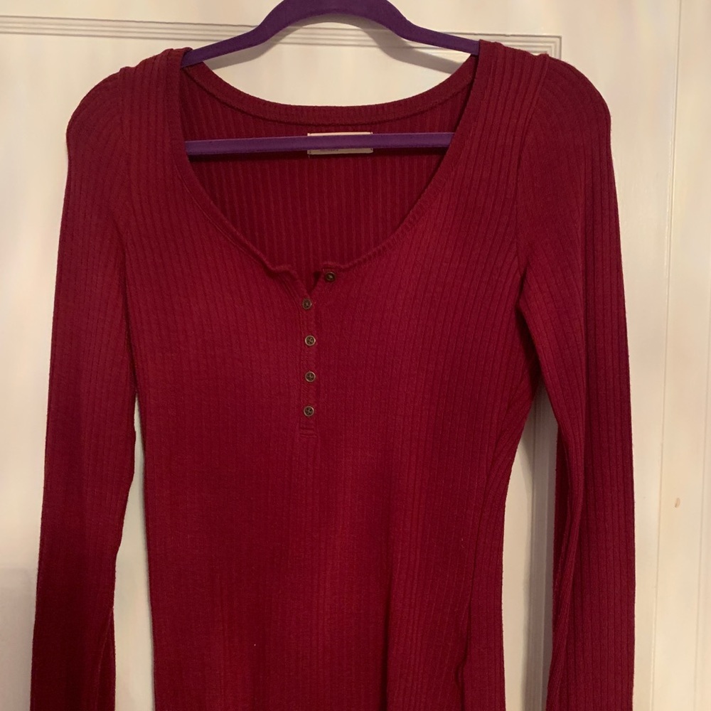 Red long sleeve shirt